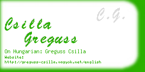 csilla greguss business card